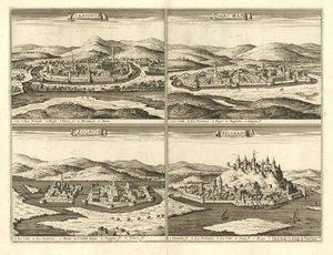 Châteaux de Košice, Hatvan, Szolnok et Belgrade (Giovanni Giacomo De Rossi, 1683)