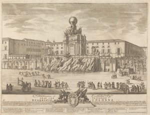 Le Temple de Janus, pour le festival de la "Chinea" - Giovanni Girolamo Frezza after Alessandro Specchi
