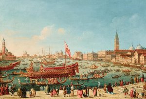 Le Doge sur le Bucintoro près de la Riva di Sant
