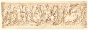 Attaque contre les Allemands (LXIII); leurs chefs sont capturés (partiellement restauré sur la colonne; LXIV) - Giovanni Guerra