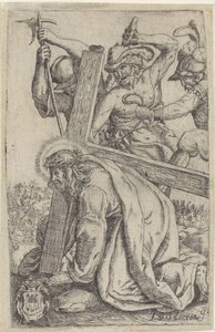 Le Christ succombe sous le poids de la croix - Giovanni Guidotti