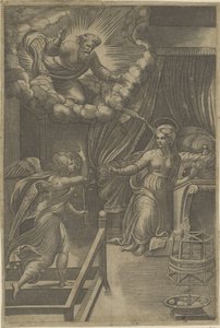 Annonciation avec Dieu le Père - Giovanni Jacopo Caraglio