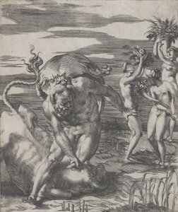 Hercule vainquant le dieu fleuve Achéloos sous la forme d