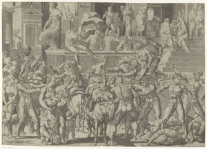 Bataille entre les Romains et les Sabins (Raptus Sabinaro)