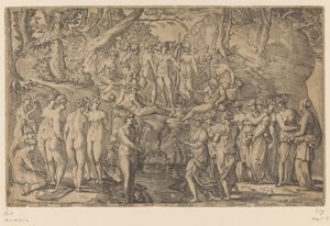 Concours entre les Muses et les Piérides - Giovanni Jacopo Caraglio