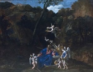 Jésus soigné par les anges