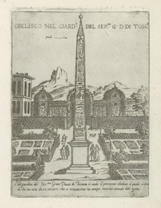 Obélisque égyptien dans le jardin de la Villa Médicis à Rome - Giovanni Maggi