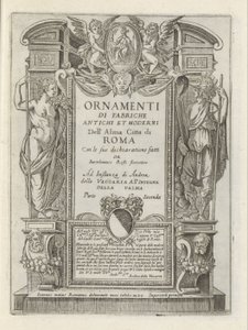 Page de titre avec figures allégoriques et putti
