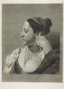 Une jeune femme de profil