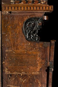 Chœur canonial en bois, Incrusté par Giovanni Maria Platina 1484, Incrustation latérale gauche - Giovanni Maria Platina