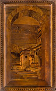 Chœur canonial en bois, Incrusté par Giovanni Maria Platina 1484, Stalle supérieure - Giovanni Maria Platina