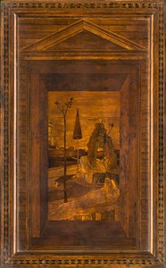 Chœur canonial en bois, Incrusté par Giovanni Maria Platina 1484, Stalle supérieure - Giovanni Maria Platina