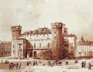 Devant le Palazzo Madama à Turin - Giovanni Migliara