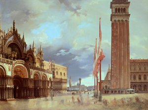 Piazza San Marco (Place Saint-Marc), par Giovanni Migliara - Giovanni Migliara