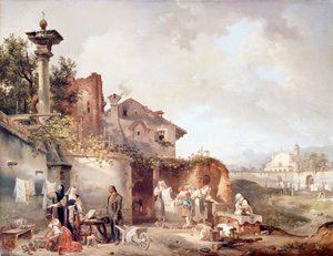La buanderie du couvent des nonnes - Giovanni Migliara