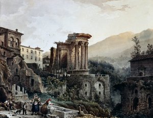 Le Temple de Vesta à Tivoli, par Giovanni Migliara (1785-1837), Italie