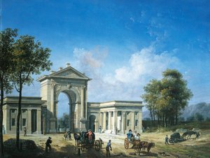 Vue de Porta Nuova à Milan, par Giovanni Migliara