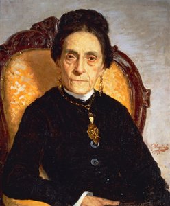 Portrait de Femme Âgée par Giovanni Muzzioli (1854-1894)
