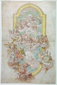 Dessin, Plafond avec Jupiter, juin, 1718-30