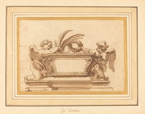 Étude pour un sarcophage reliquaire - Giovanni Odazzi