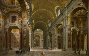 Intérieur de Saint-Pierre, Rome - Giovanni Paolo Panini
