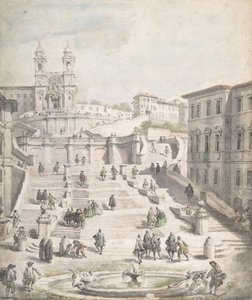 Scalinata della Trinità dei Monti, vers 1756-58 - Giovanni Paolo Panini