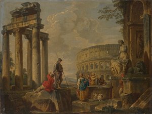 Le Colisée parmi les ruines romaines