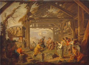 Sibylle de Cumes prophétisant la naissance du Christ, 1738 - Giovanni Paolo Pannini