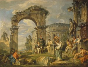 La Sibylle de Cumes prophétise la naissance du Christ, 1743 - Giovanni Paolo Pannini