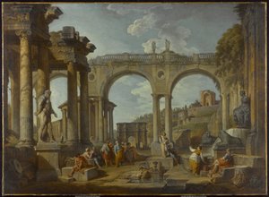 Un caprice de ruines romaines avec l