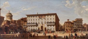 Une fête sur la Piazza di Spagna, Rome - Giovanni Paolo Pannini