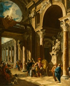 Alexandre le Grand coupant le nœud gordien, c.1718-19 - Giovanni Paolo Pannini