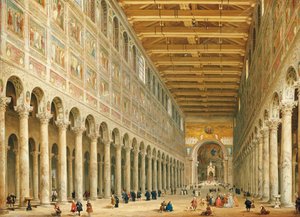 Intérieur de San Paolo Fuori le Mura, vue vers l