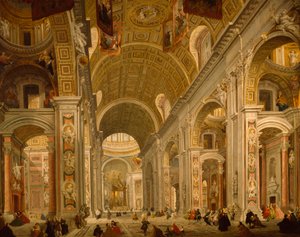 Intérieur de la Basilique Saint-Pierre - Giovanni Paolo Pannini