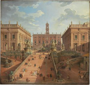 Vue du Campidoglio, Rome, 1750 - Giovanni Paolo Pannini
