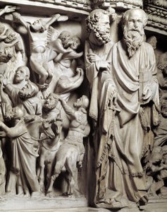 Détail des reliefs de la chaire réalisée par Giovanni Pisano - Giovanni Pisano