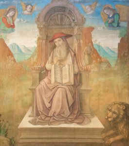 Saint Jérôme en trône - Giovanni Santi or Sanzio