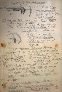 Manuscrit de Giovanni Schiaparelli (1835-1910) avec des notes sur les études de Mars réalisées entre 1888 et 1891 - Giovanni Schiaparelli