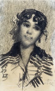 Tête de femme - Giovanni Segantini