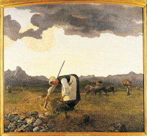 Suisse, Saint Moritz, La récolte de foin - Giovanni Segantini