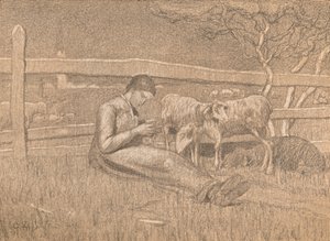 La Bergère, vers 1888 - Giovanni Segantini