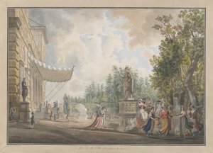 Villa Borghese, vers 1780 - Giovanni Volpato, Louis Ducros
