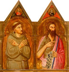 Saint François et Jean le Baptiste (panneaux gauches du triptyque)
