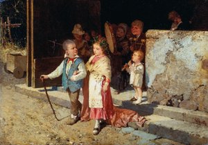 Jeune couple marié, par Giovanni Del Re - Giovanni del Re