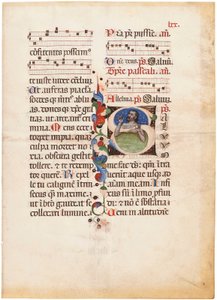 Le psalmiste dans la mer, initiale 