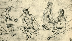 Quatre hommes nus, milieu-fin du 15ème siècle, 1943