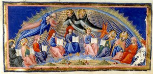 Paradis, Chant X. Béatrice et Dante planent à côté du Ciel du Soleil rencontrent ceux distingués par leur sagesse. Ils sont accueillis par St. Thomas d