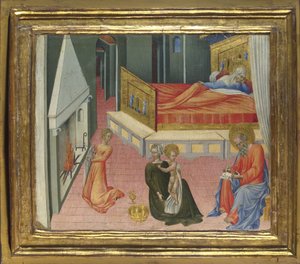 La naissance de Saint Jean-Baptiste Panneau de prédelle, 1454