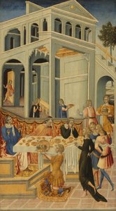 La tête de Saint Jean-Baptiste apportée devant Hérode, 1455-60 - Giovanni di Paolo