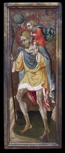 Saint Christophe portant Jésus-Christ sur ses épaules - Giovanni di Paolo di Grazia
